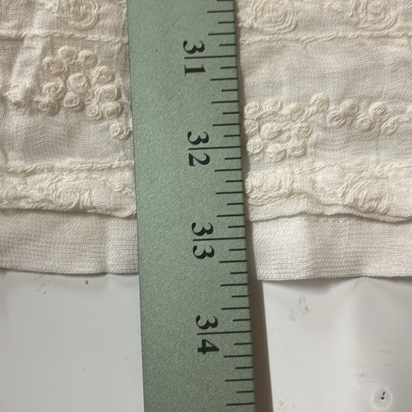 ZARA Maxi Shirt Crinkle Chiffon Pull On Embroidered Waist/Hem Lined Size Small - Picture 10 of 10